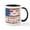 White/Black Inside, variant on CafePress - Line Dance Line Dancing American Flag USA Gif Mugs - 11 oz Ceramic Mug - Novelty Coffee Tea Cup