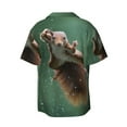 thumbnail image 6 of Lafuoo Squirrel Pattern Men's Cuban Collar Short Sleeve Shirt, Button-Down Resort Beach Pocket Shirt-4X-Large, 6 of 7