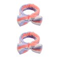 thumbnail image 1 of Minnieouse Diadema Lazo Nudo Estiramiento Banda para la cabeza Raya Anudada Envoltura Adornos Diadema para de cara Correr Rosa azul raya raya azul rosa 2piezas, 1 of 6