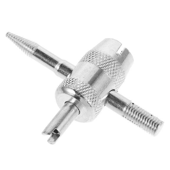 Silver Metal Valve Stem Removal Tool for Bikes with Versatile Design and Durable Construction 4 in 1