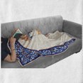 thumbnail image 6 of Lantern Soft Flannel Fleece Throw Blanket, Old Stlye Celebration Theme in Art Style Oriental Culture Print, Cozy Plush for Indoor and Outdoor Use, 50" x 70", Orange White and Blue, by Ambesonne, 6 of 6