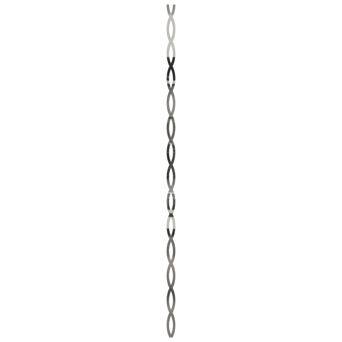 Ekena Millwork 94"H x 1/8"T Rakaia Adjustable Acrylic Decorative Slat Wall Panel Kit, Silver Mirror (contains 22 Slats)