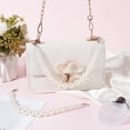 thumbnail image 2 of 2Pcs Pearl Purse Chain 32cm Pearl Bead Short Shoulder Strap with Lobster Clasps Replacement Decorative Short Bag Handle Purse Making Accessories for Purse Clutch Decoration, 2 of 6