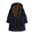 thumbnail image 2 of Aboser Womens Plus Size Winter Coats with Hood Sherpa Lined Warm Jackets Fashion Zip Up Jacket Comfy Fleece Outdoor Coat Loose Pockets Outerwear, 2 of 3