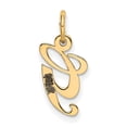 thumbnail image 4 of 14K Yellow Gold Small Fancy Script Initial G Charm, 4 of 5