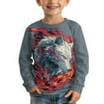 thumbnail image 3 of FUIALDOLG 2 Pack Boys Kids Tee Shirt Long Sleeve Fire Wolf Art Lightweight Loose Crewneck Basic T-Shirt Top for Toddlers Youth(Age 7-8), 3 of 6