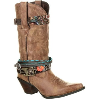 Durango Lady Rebel Pro Stivali Western Donna – Pelle Oliata Marrone E Prugna, 30,5 Cm, Punta Quadrata - 2