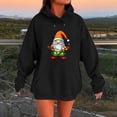 thumbnail image 2 of Lorytime Fall Hoodies for Women Christmas Santa Claus Print Sweatshirt Long Sleeve Pullover with Pocket Tops for Holiday, 2 of 4