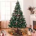 thumbnail image 7 of Yiaed Vintage Sunflower Cow Print Christmas Tree Skirt , Tree SkirtsTree Mat for Christmas Winter Holiday Indoor Decorations-48", 7 of 7