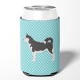 thumbnail image 2 of Carolines Treasures BB3780CC Siberian Husky Checkerboard Blue Can or Bottle Hugger, 2 of 5