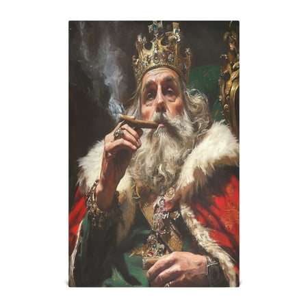 

WOBOGO Pictures Of Kings Smoking Kitchen Towel 6 Piece Large Cotton Dishcloth Premium Absorbency Set with Hanging Loop