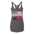thumbnail image 2 of Wild Bobby Ford Shelby Vintage USA Country Plate Women Tri-Blend Racerback Tank Top, 2 of 6