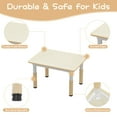 thumbnail image 4 of GloryStar Kids Table and Chair Set, Height Adjustable Toddler Table and 4 Chairs Set for Ages 2-10, Graffiti Desktop, Non-Slip Legs, Children Activity Table for Daycare Classroom Home, 4 of 8