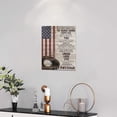 thumbnail image 3 of Inspirational Baseball Wall Art Sport Theme Pictures Wall Decor American Flag Canvas Prints Framed Modern Motivational Quotes Painting Artwork for Bedroom Office Living Room Bathroom 12"x16", 3 of 6