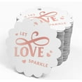 thumbnail image 4 of Inkdotpot Real Rose Gold Foil Let Love Sparkle Wedding Tags Favor Hang Paper Tags 100 Pieces, 4 of 6