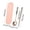 Pink, variant on LNOGEUPG Travel Cutlery Set, Stainless Steel Cutlery, Reusable Utensils Set With Case, Portable Silverware Lunch Box for Camping and Office-Stainless Steel