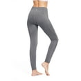 thumbnail image 5 of Women's Fleece Lined Leggings Winter Thick Warm Thermal High Waisted Pocketed Pants Grey S, 5 of 8