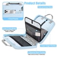 thumbnail image 4 of MoKo Zipper Binder, 2 inch 3 Ring 500 Sheet Capacity Multi-Pocket School Binder, Blue, 4 of 8