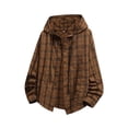 thumbnail image 4 of zejinsd Mens Summer Shirts Lightweight Loose Hooded Sunscreen Shirts Fashion Versatile Plaid Blouse Casual Button Up Daily Outfits Outerwear, 4 of 5