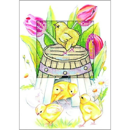 UPC: 5902067303658 | Orchidea Easter Chickens Counted Cross-Stitch Kit