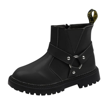 

jsaierl Children Infant Kids Baby Girls Boys Zipper Short Boots Booties Casual Shoes