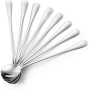 Coffee Spoons,Marco Almond KYA60 8-Piece 8in Spoon Set Long Handle Stainless Steel Iced Tea Spoon