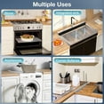 thumbnail image 2 of 2 Pack Stainless Steel Stove Gap Covers, Stove Gap Filler for Kitchen for Kitchen, Adjustable Length 13.8" to 27.5" (T Shape, Sliver), 2 of 7