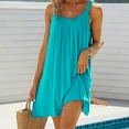 thumbnail image 2 of Vestidos para mujer Vestido de verano sin mangas con tirantes finos Camiseta plisada lisa DM, 2 of 5