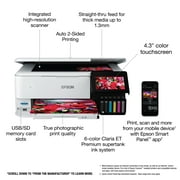 Epson ET-8500 Wireless Inkjet Creatives Multifunction Printer - Color - Copier/Printer/Scanner - 5760 x 1440 dpi Print - Automatic Duplex Print - 100 sheets Input - Color Flatbed Scanner