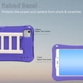 thumbnail image 3 of GSFY Kids Case Compatible with Kindle Fire HD 8 (2018 2017 2016 Version, 8th/7th/6th Gen), Lightweight Shockproof Rugged EVA Kids Friendly Case 360 Degree Rotating Kickstand Stairs, Purple, 3 of 7