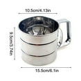 thumbnail image 3 of Stainless Steel Shaker Sieve Cup Mesh Crank Flour Sifter With Measuring Scale For Flour Icing Sugar, 3 of 8