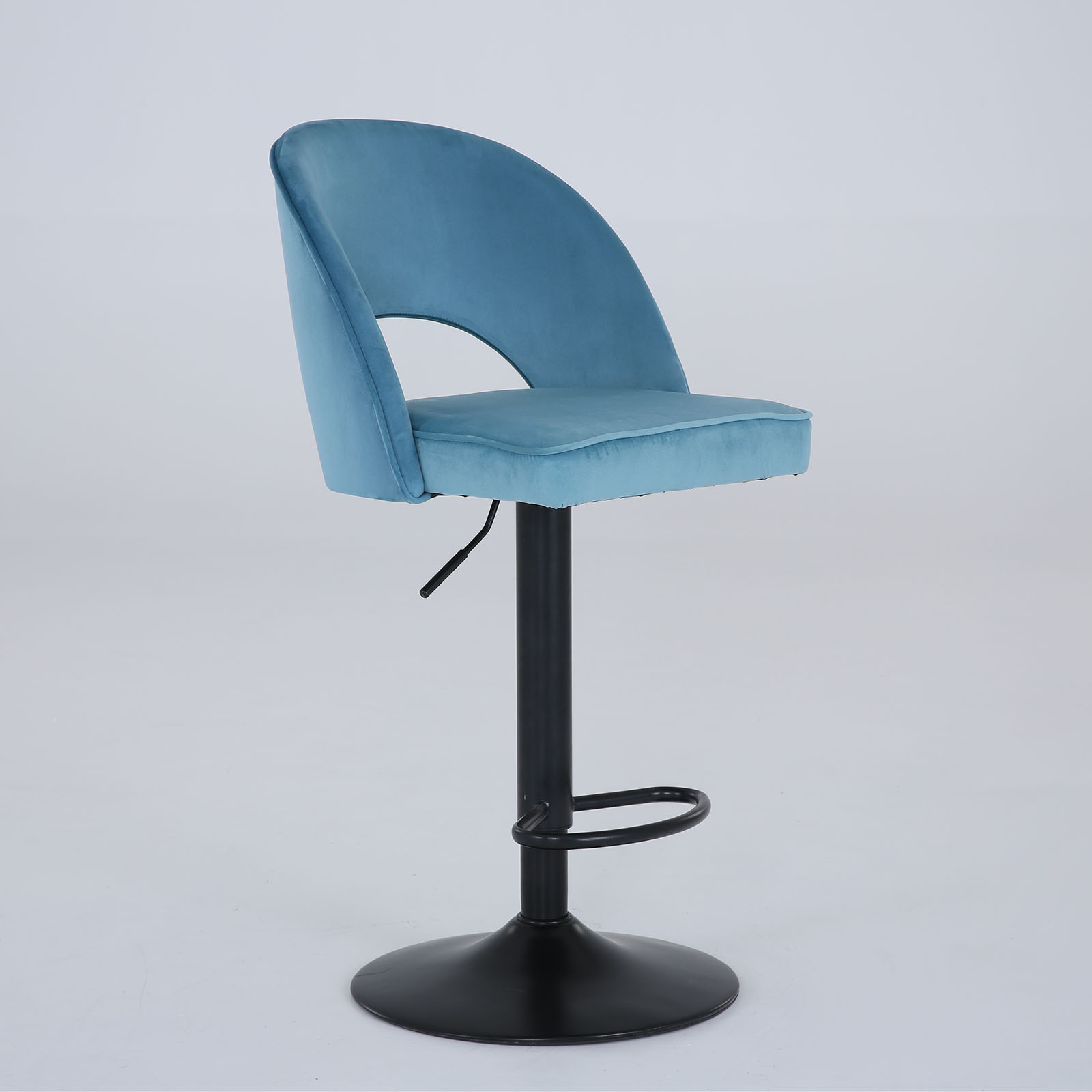 Modern Bar Stool, 25.98" Counter Height Suede Bar Stool, Counter Height