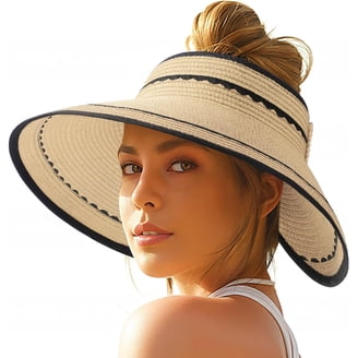 Womens Sun Hats, Blue Women Church Cap Wide Brim Summer Sun  display picture 1