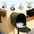 thumbnail image 5 of 4W Rural Mailboxes Galvanized Steel,Jumbo Size,Post-Mount Mailbox in Green, 5 of 10