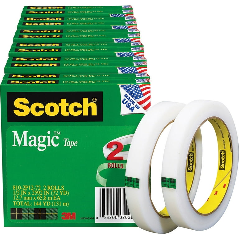 Scotch Magic Tape, 3 Core, 1x2592, 12/BD, Transparent PK MMM810723PKBD