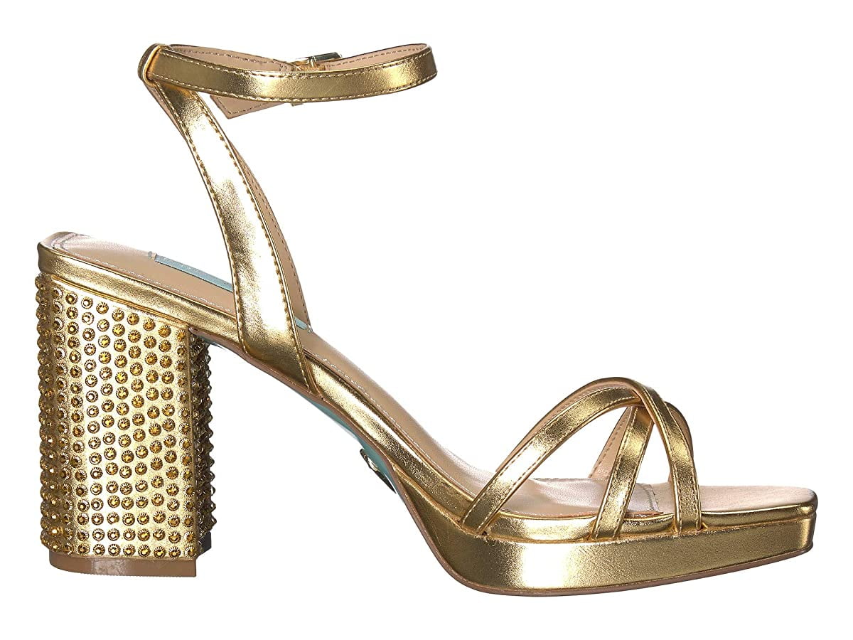 blue by betsey johnson block heel