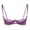 4-Purple, variant on 1/4 Cup Support Bras for Womens Lace See Through Lingerie Seamless Push up Bra Underwire Ruffled Lightweight Bralettes Black M