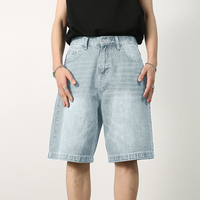 WILLBEST Pantalones Cortos para Hombre Pantalones Cortos de Mezclilla Casuales Cómodos Pantalones Cortos de Mezclilla Elásticos de Moda para Exteriores