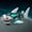 Grey, variant on White White Electric Swinging Shark Toy With Light And Music Simulation Mechanical For Kids Boys Girls