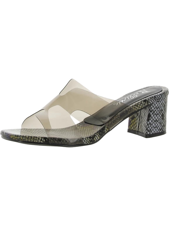 Womens Faze Faux Leather Open Toe Pumps