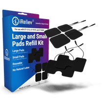 iReliev Wired Large and Small Electrode Pads Refill Kit, 2" x 2" and 3.5" x 5" for iReliev Wired TENS & EMS Devices, ET-7070, ET-8080 and ET-1313 Models