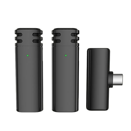 Wireless Lavalier Microphone  Plug-Play Wireless Mic Compatible with iPhone  Auto Sync Noise Reduction Mic for Recording Live Stream