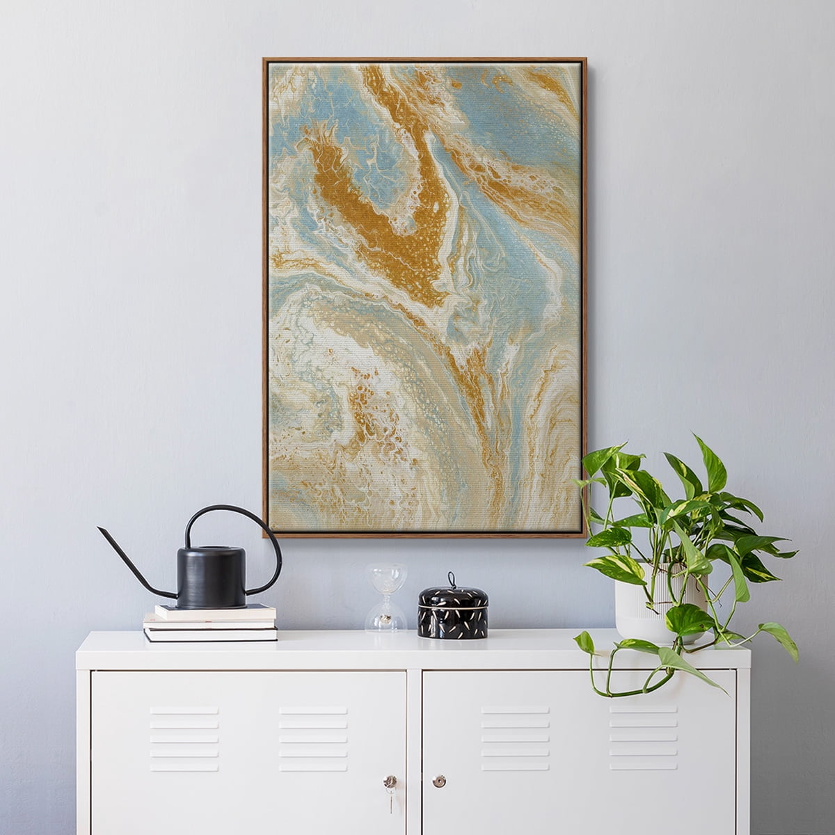 C41 Framed Premium Gallery Wrapped Canvas - Ready to Hang - 25 x 37 - Walnut Floating Frame