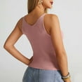 thumbnail image 4 of BLVB Women Spaghetti Strap Scoop Neck Ribbed Tank Tops Slim Fitted Camisole Basic Sleeveless Layering Shirts, 4 of 7
