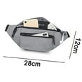 thumbnail image 2 of Fanny Pack for Women Men ，with Adjustable Strap for Hiking Travel Outdoors Workout Running Casual - grey, 2 of 5