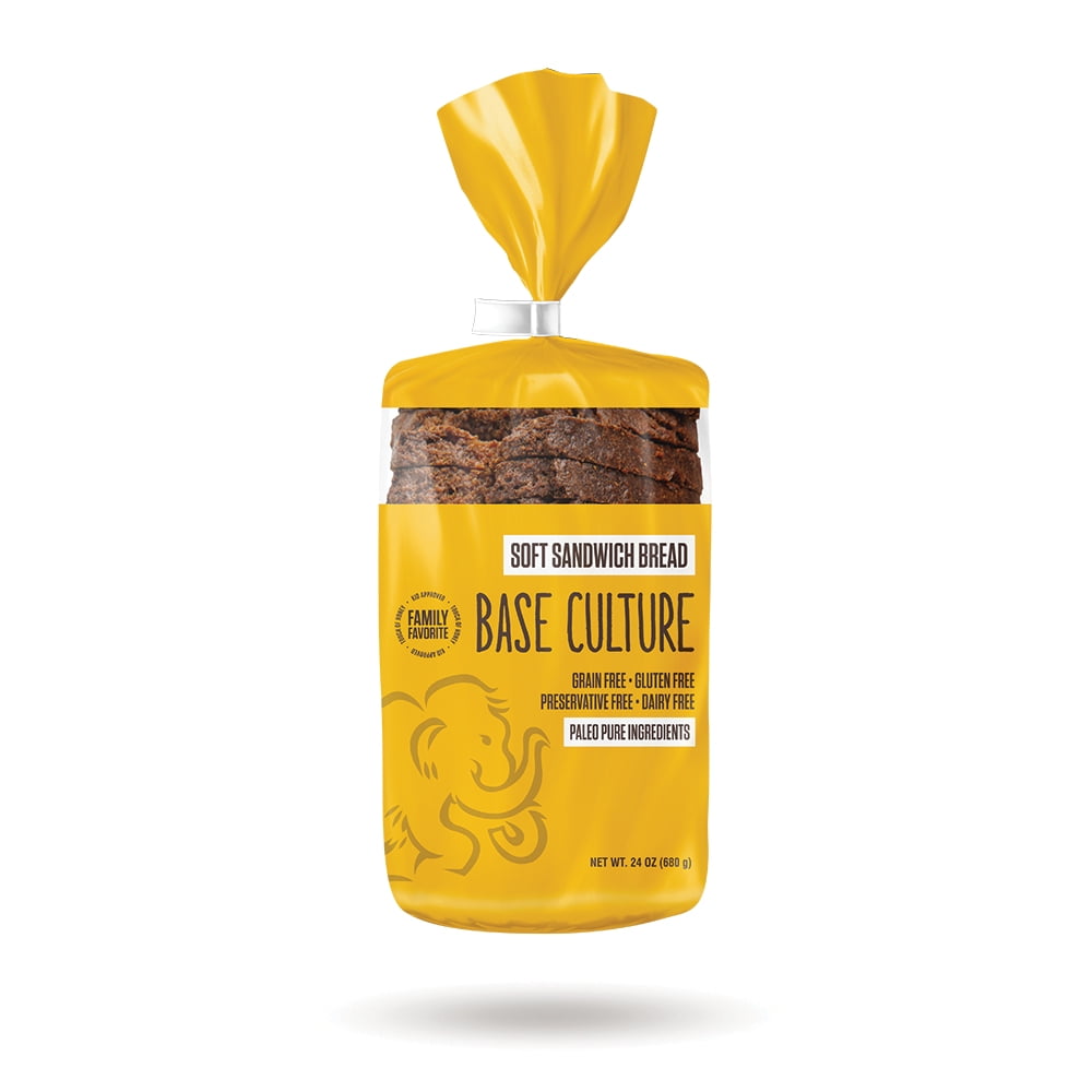 Base Culture Sandwich Bread, Paleo, Gluten Free, Non GMO, 6 Pack