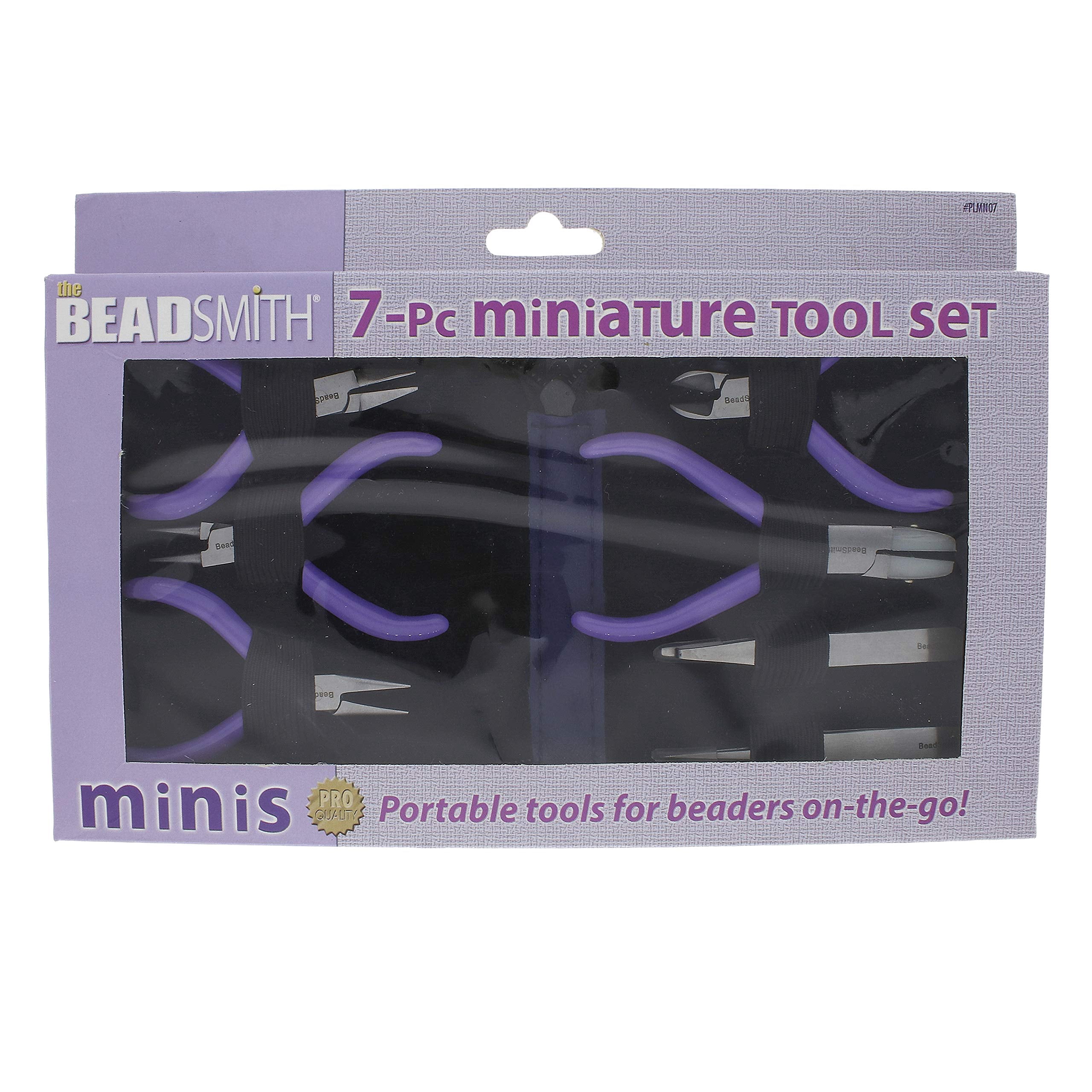 The Beadsmith Tiny Mini Jewelry Tool Kit - 7 Pc Set w/ Case
