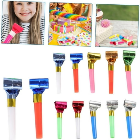 75 Pcs Party Blowers,Topboutique Colourful Noisemakers, Party Blowouts Squawkers Noise Maker,Birthday Noisemakers, Birthday Blow Horns Party Whistles,New Years Party Favors for Kids Adults