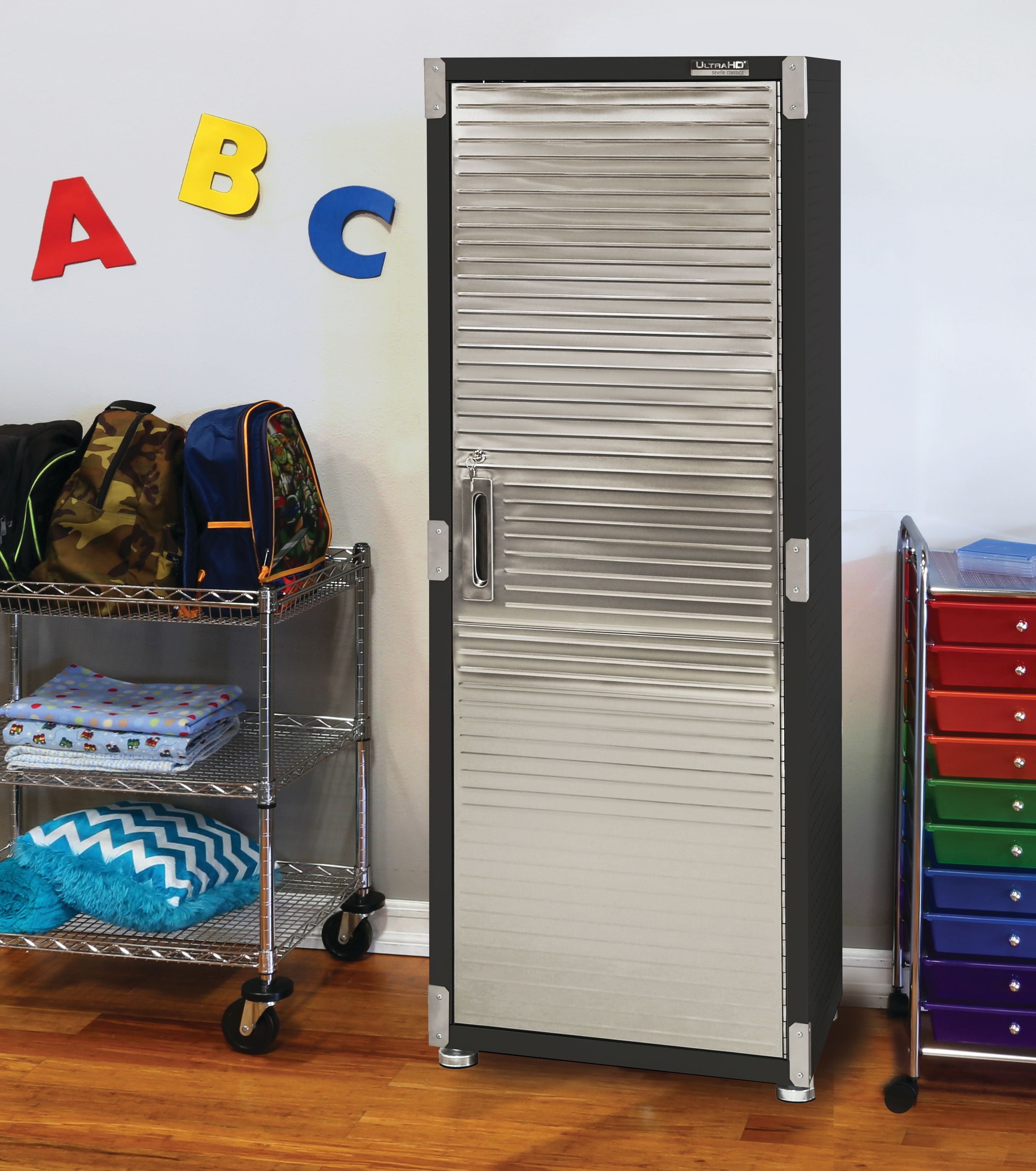 Ultrahd Heavy Duty Tall Storage Cabinet Satin Graphite Walmart Com