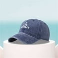 thumbnail image 1 of Under $10 Visors Blue Alphabet Embroidery Solid Color Duck Hat Trend Personality Outdoor Print Breathable Mesh Hat, 1 of 5
